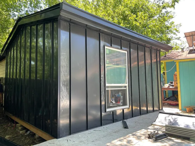 Black standing seam metal wall panels for Metal Roof Installation in Aberdeen